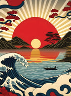 بوستر Japan sunrise - تصميم الطباعة من T33