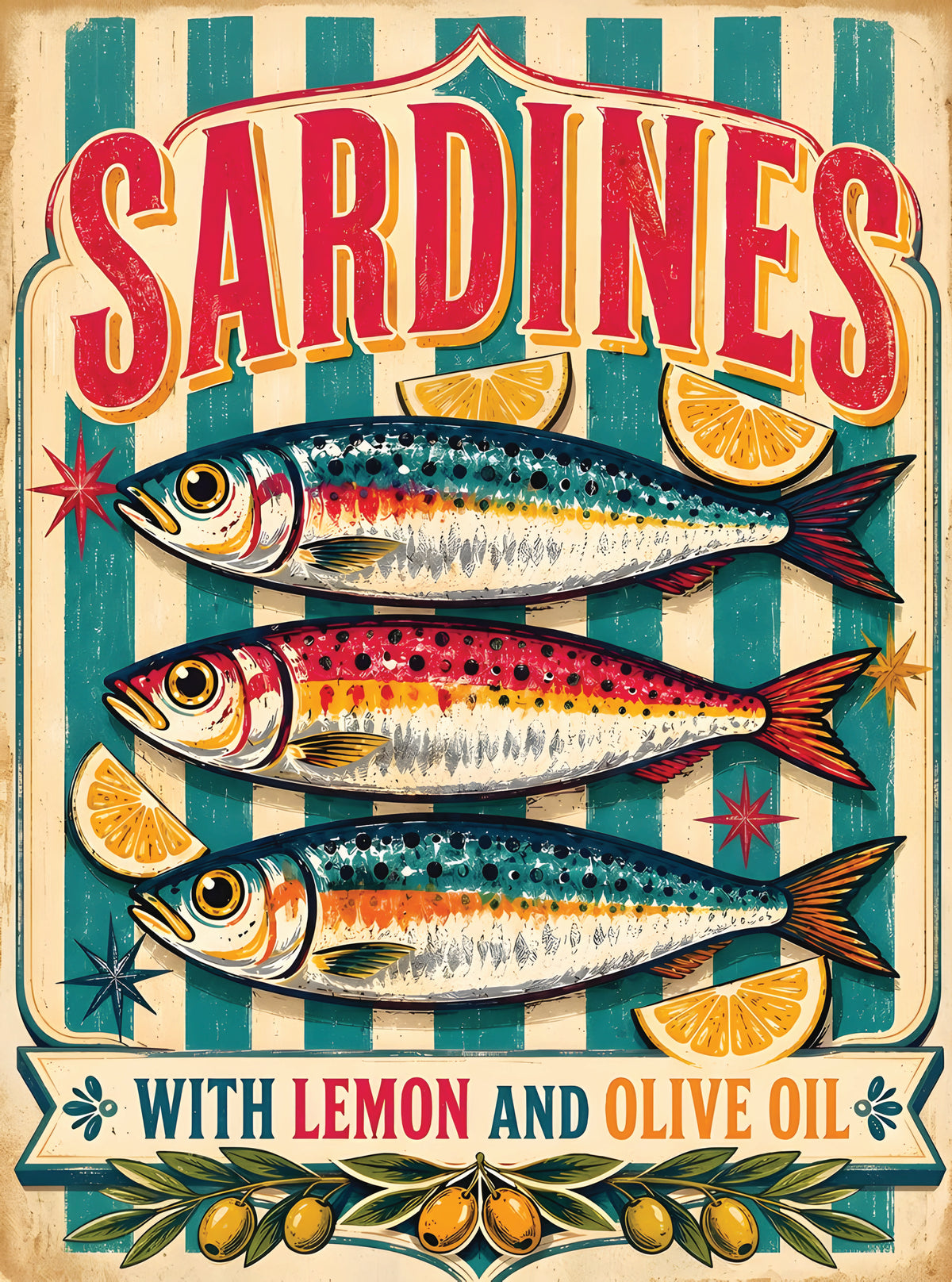 بوستر Sardines - تصميم الطباعة من T33
