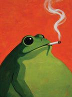 بوستر Smoking frog - تصميم الطباعة من T33