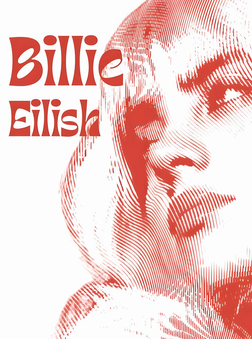 بوستر Billie Eilish pink - تصميم الطباعة من T33