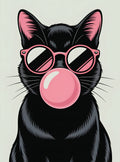بوستر Cat with bubble gum - تصميم الطباعة من T33