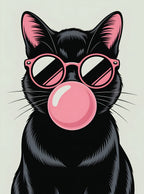 بوستر Cat with bubble gum - تصميم الطباعة من T33