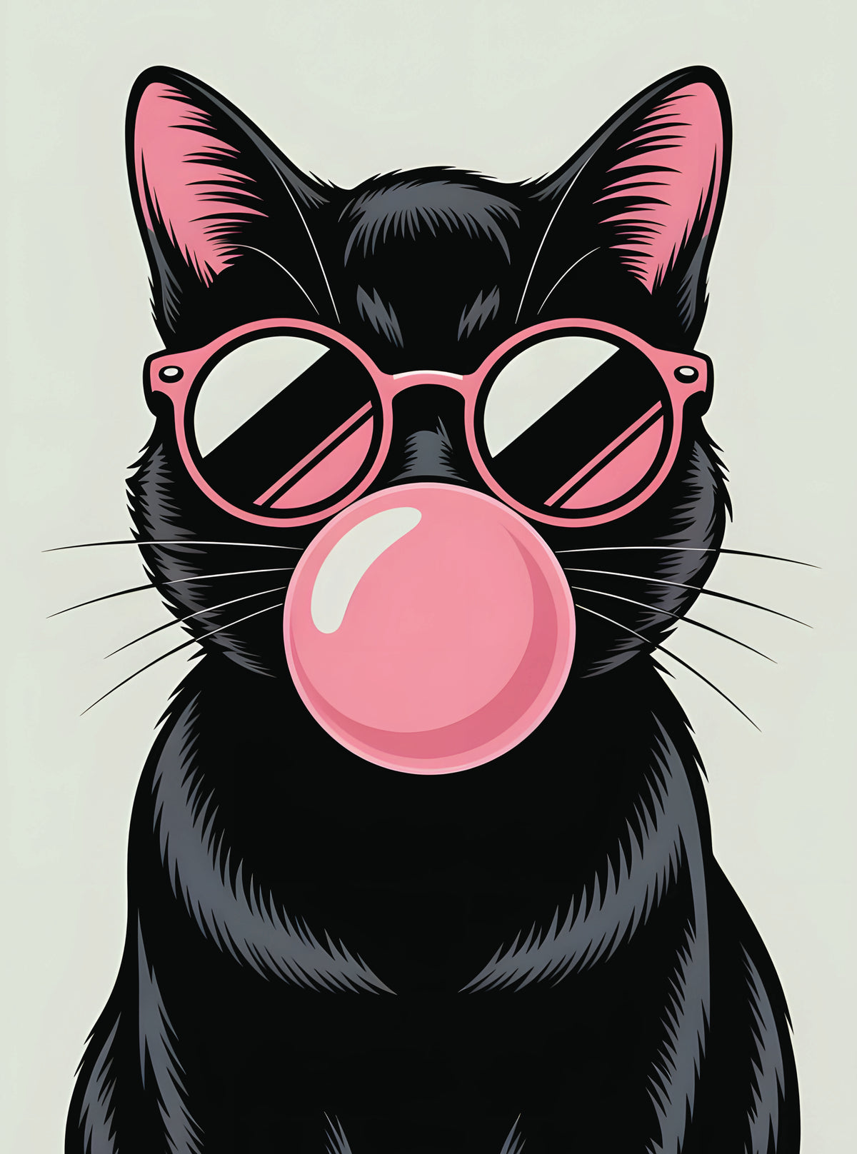 بوستر Cat with bubble gum - تصميم الطباعة من T33