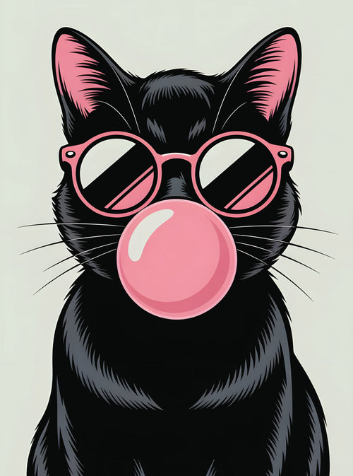 بوستر Cat with bubble gum - تصميم الطباعة من T33