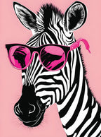 بوستر Zebra pink - تصميم الطباعة من T33
