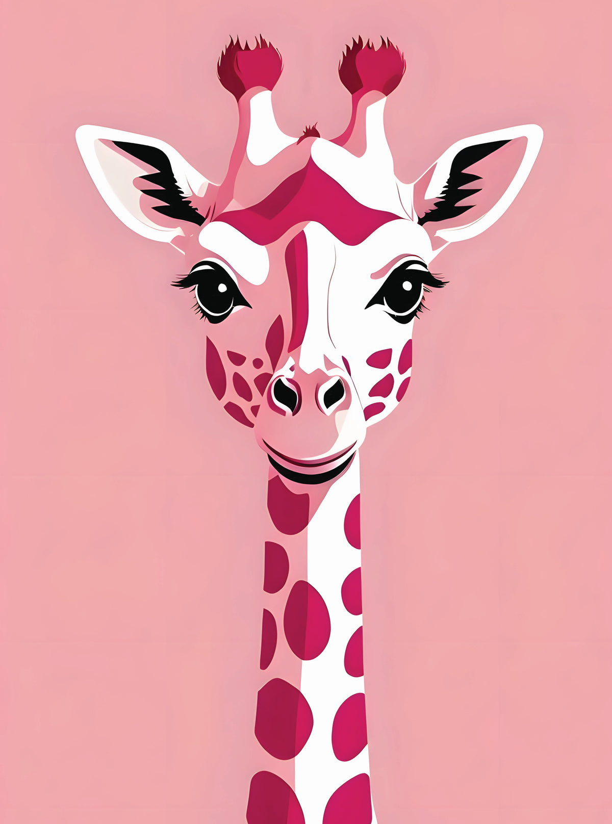بوستر Giraffe pink - تصميم الطباعة من T33