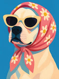 بوستر Retro dog - تصميم الطباعة من T33