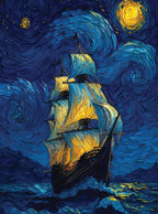بوستر Van Gogh ship - تصميم الطباعة من T33
