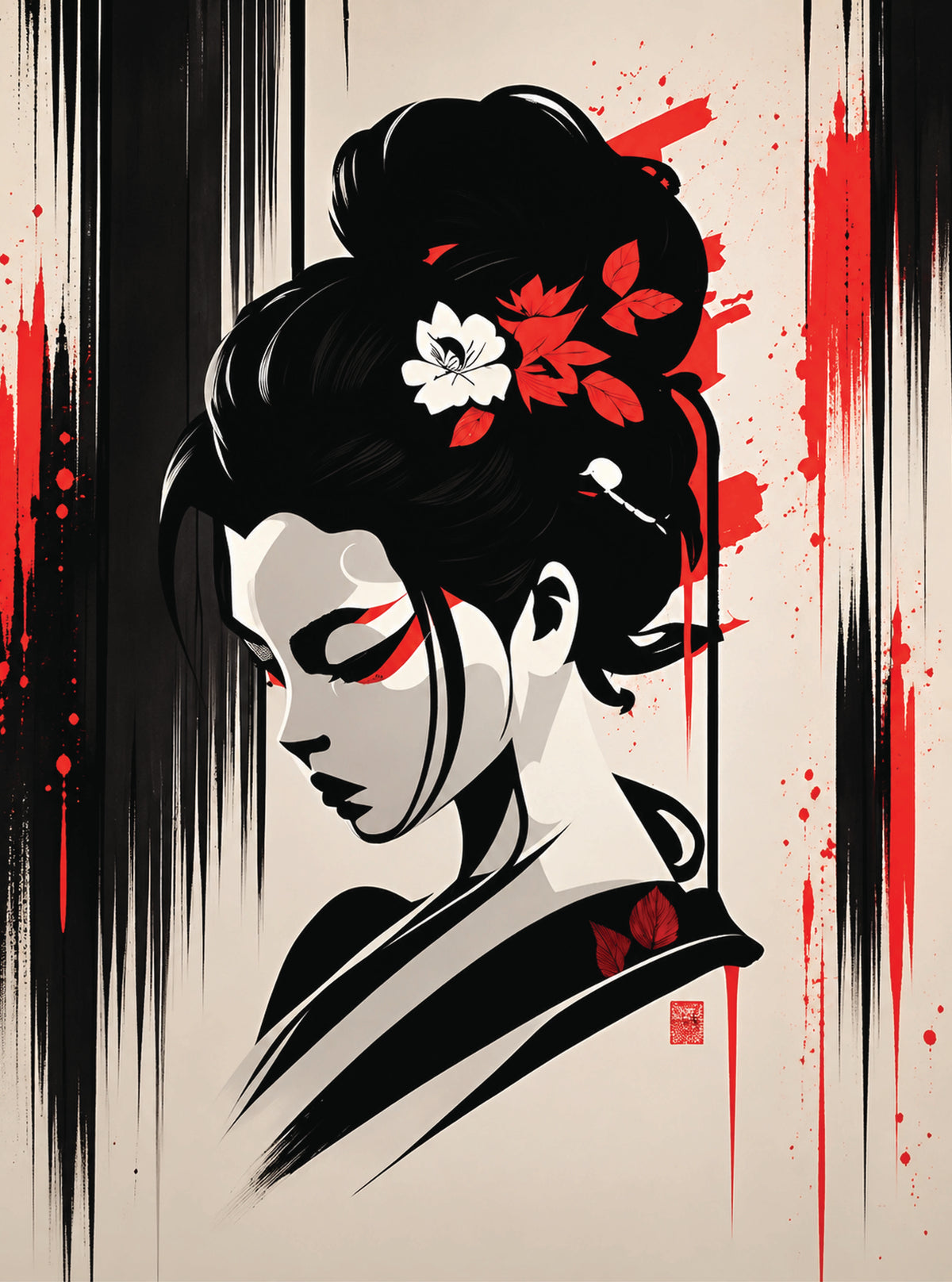 بوستر Geisha 4 - تصميم الطباعة من T33