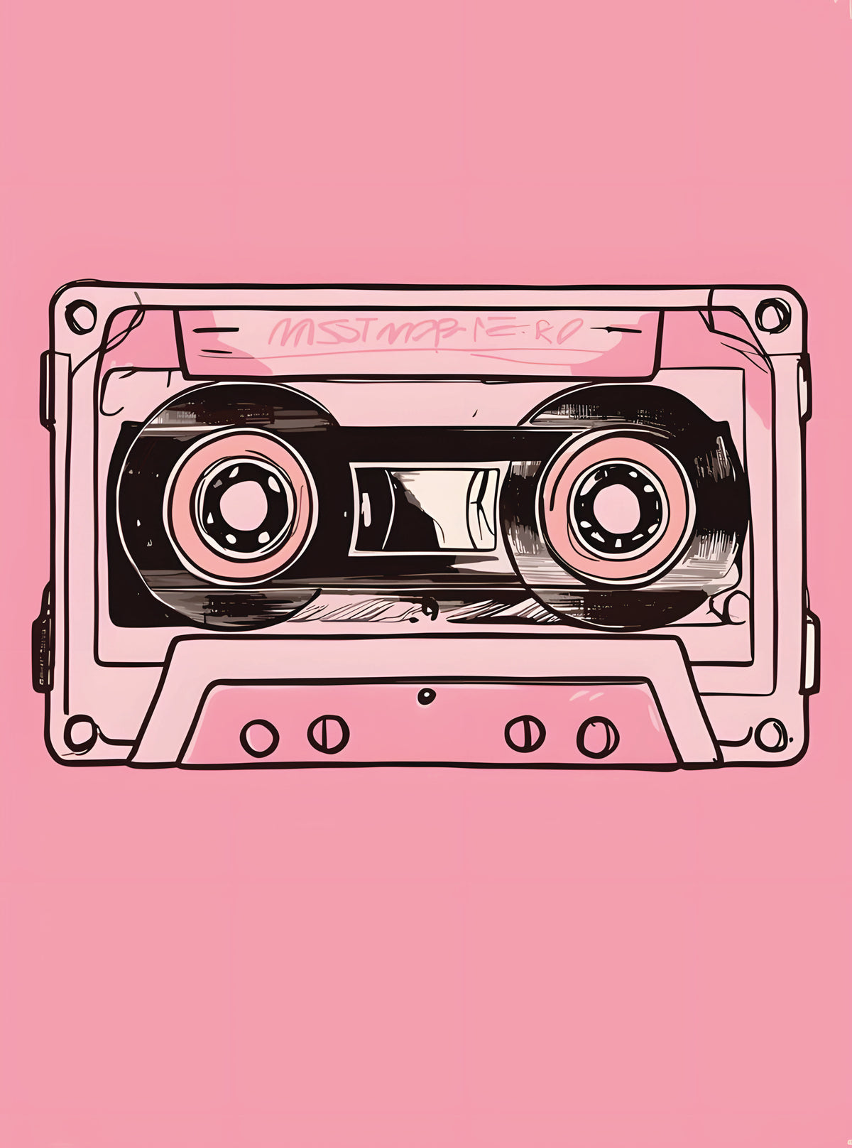 بوستر Pink cassette tape - تصميم الطباعة من T33