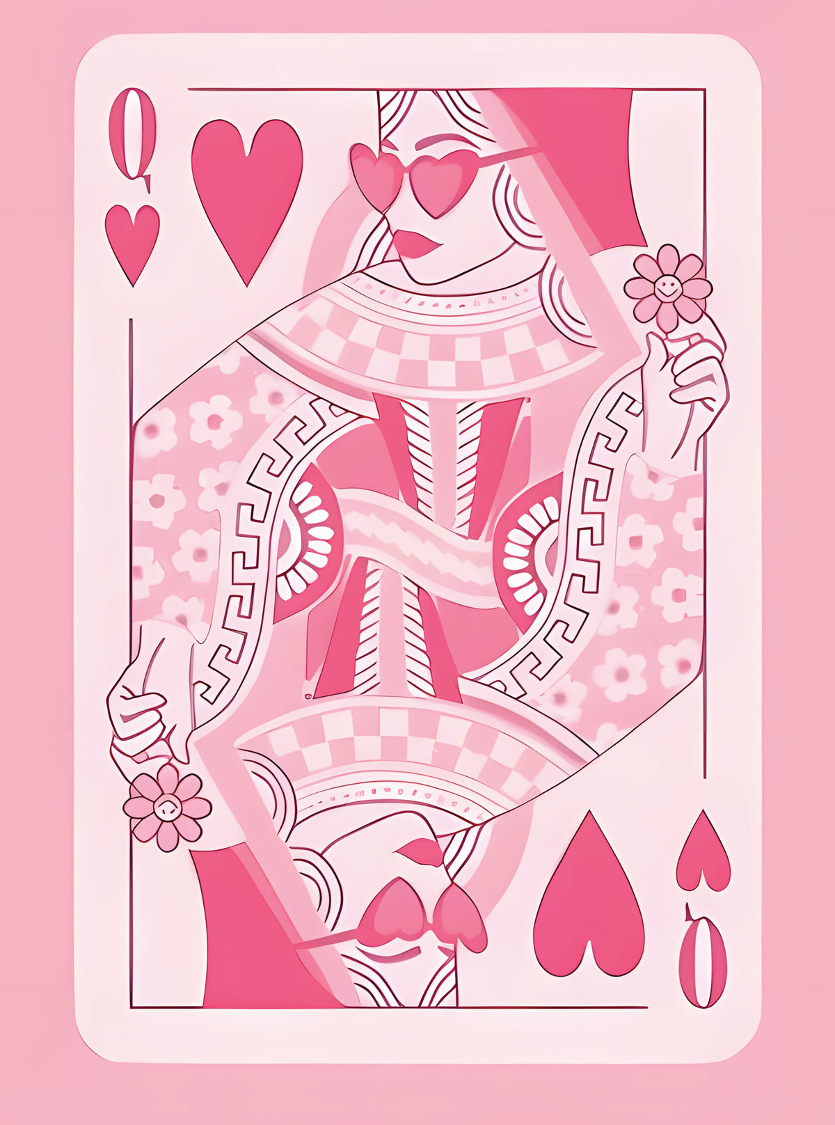 بوستر Pink queen of hearts - تصميم الطباعة من T33