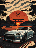 بوستر Nissan GTR - تصميم الطباعة من T33