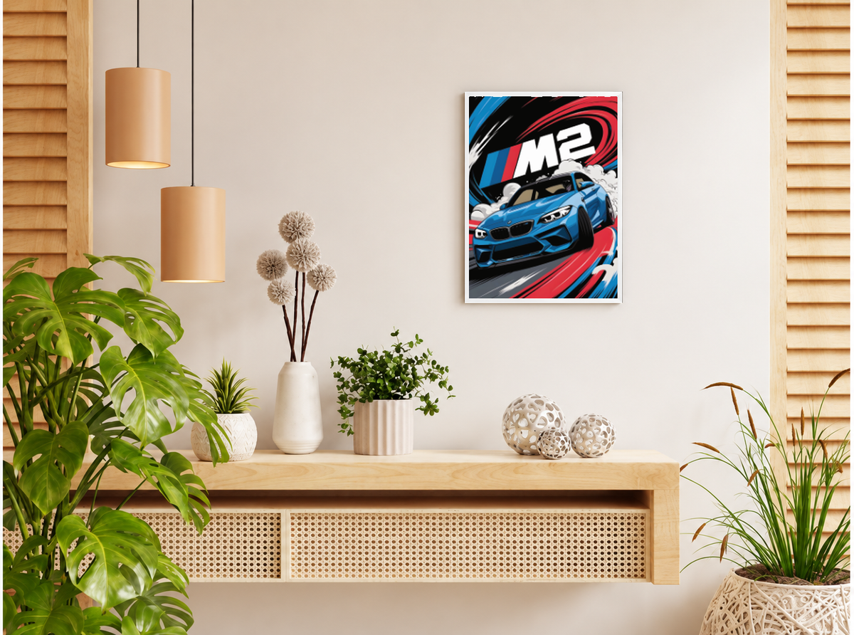 بوستر BMW M2 بفريم أبيض من T33