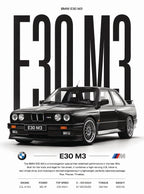 بوستر BMW E30 M3 - تصميم الطباعة من T33