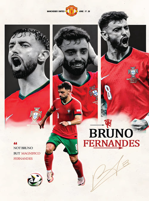 بوستر Bruno Fernandes - تصميم الطباعة من T33