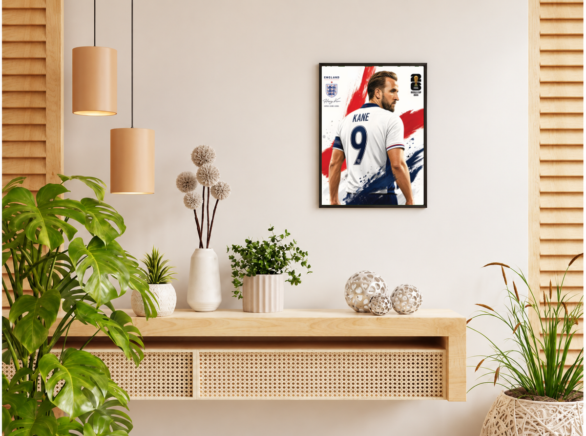 بوستر Harry Kane بفريم أسود من T33
