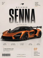بوستر Mclaren Senna - تصميم الطباعة من T33