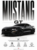 بوستر Ford Mustange GT - تصميم الطباعة من T33
