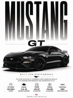 بوستر Ford Mustange GT - تصميم الطباعة من T33