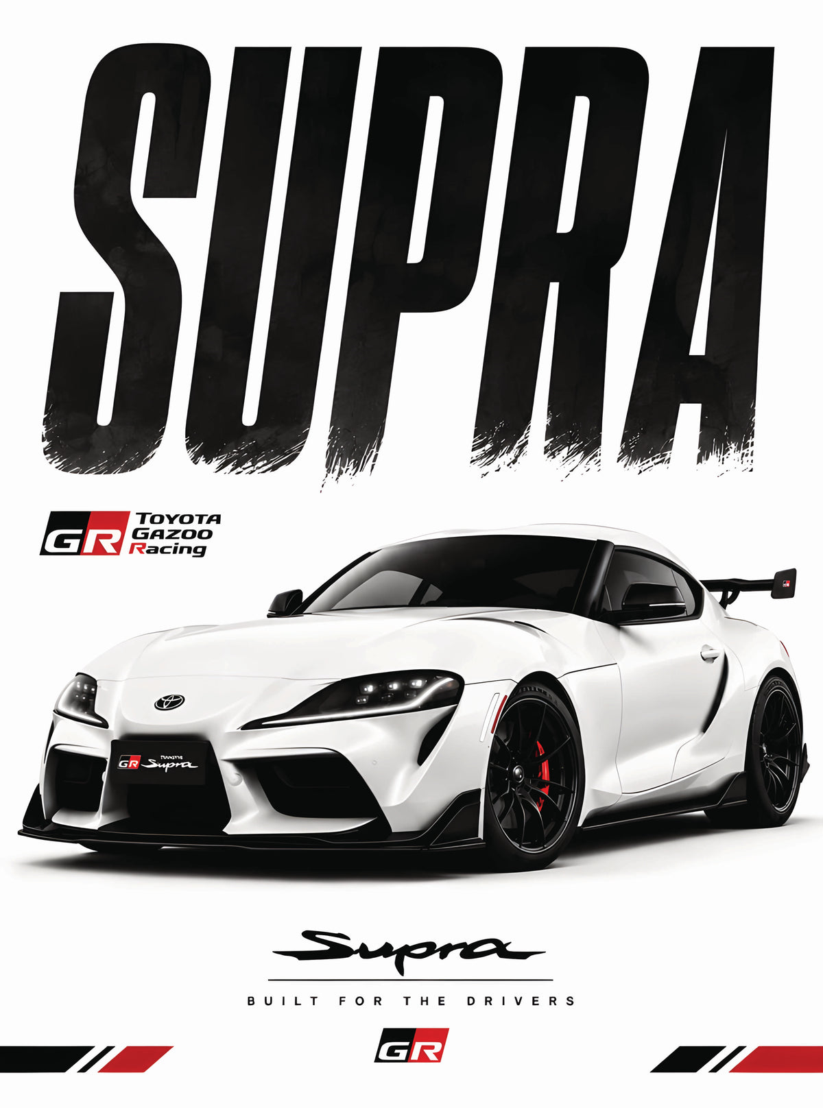 بوستر Toyota Supra GR - تصميم الطباعة من T33