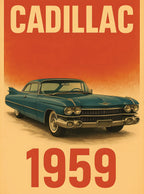 بوستر Vintage Cadillac - تصميم الطباعة من T33