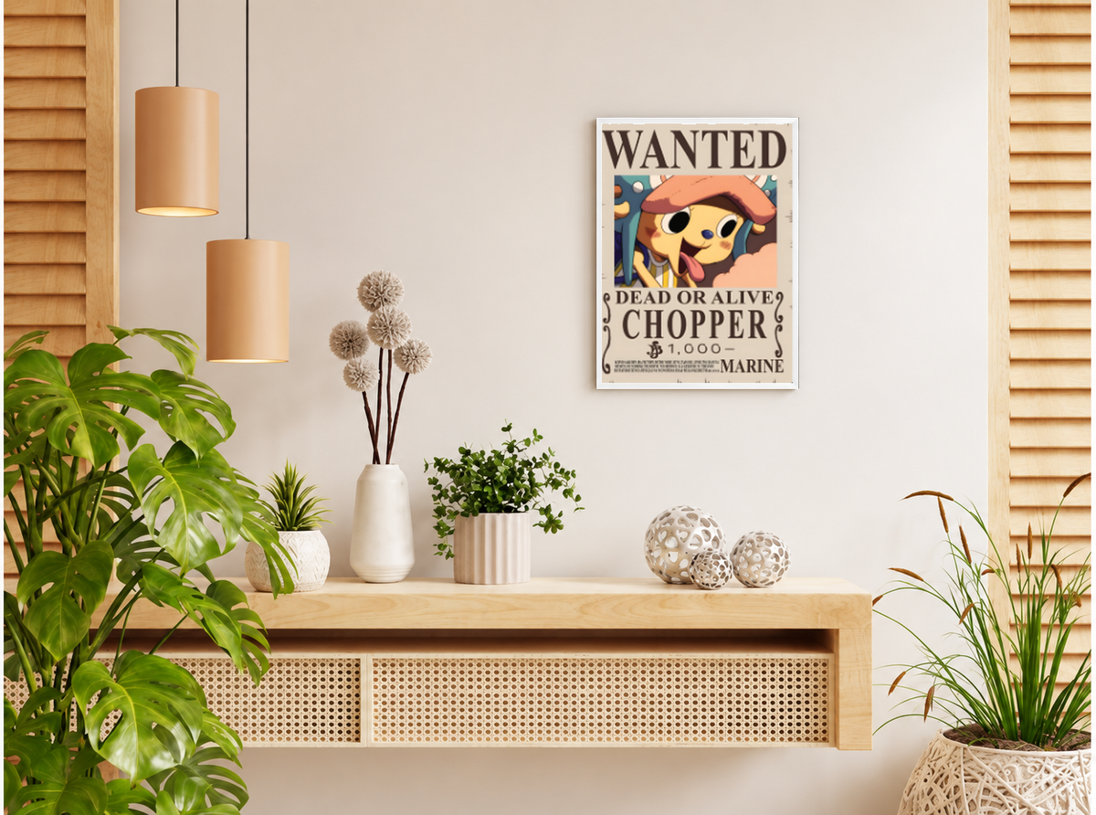 بوستر Chopper wanted بفريم أبيض من T33