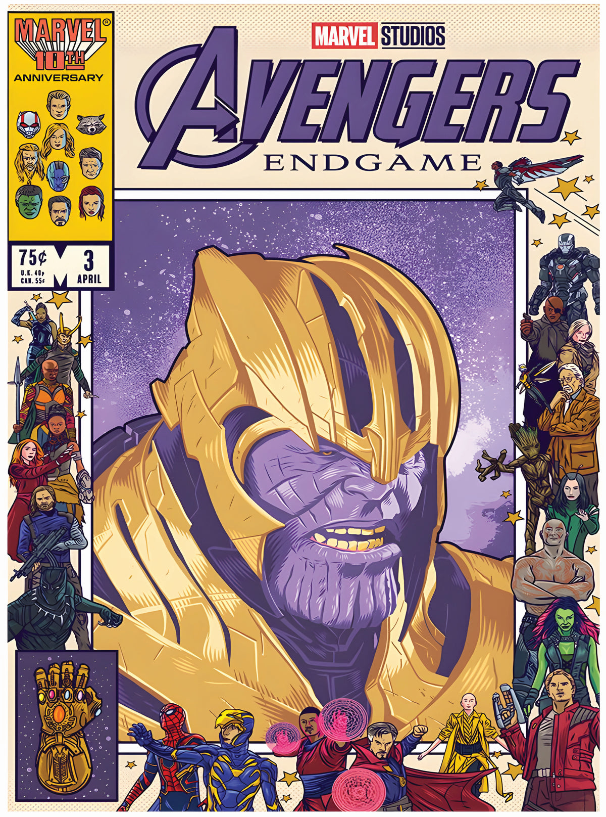 بوستر Avengers: Endgame comic - تصميم الطباعة من T33