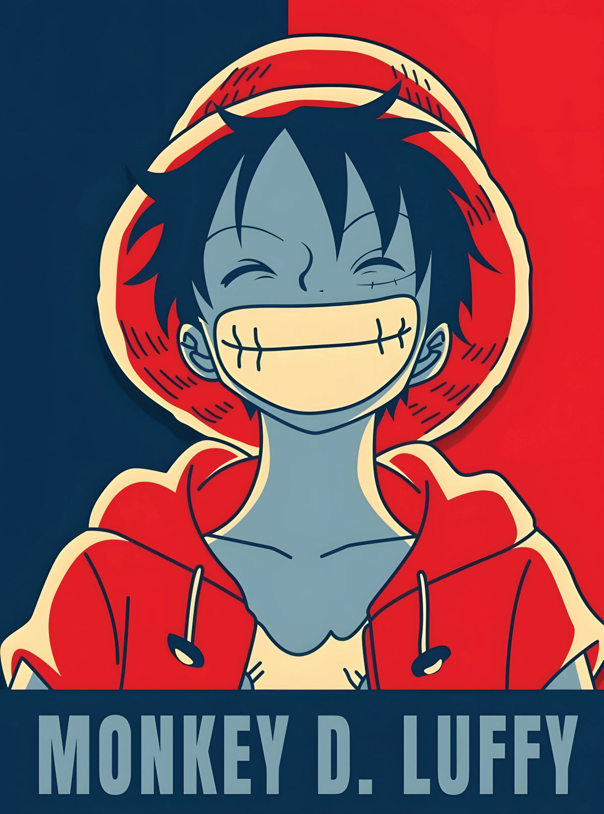 بوستر Luffy portrait - تصميم الطباعة من T33
