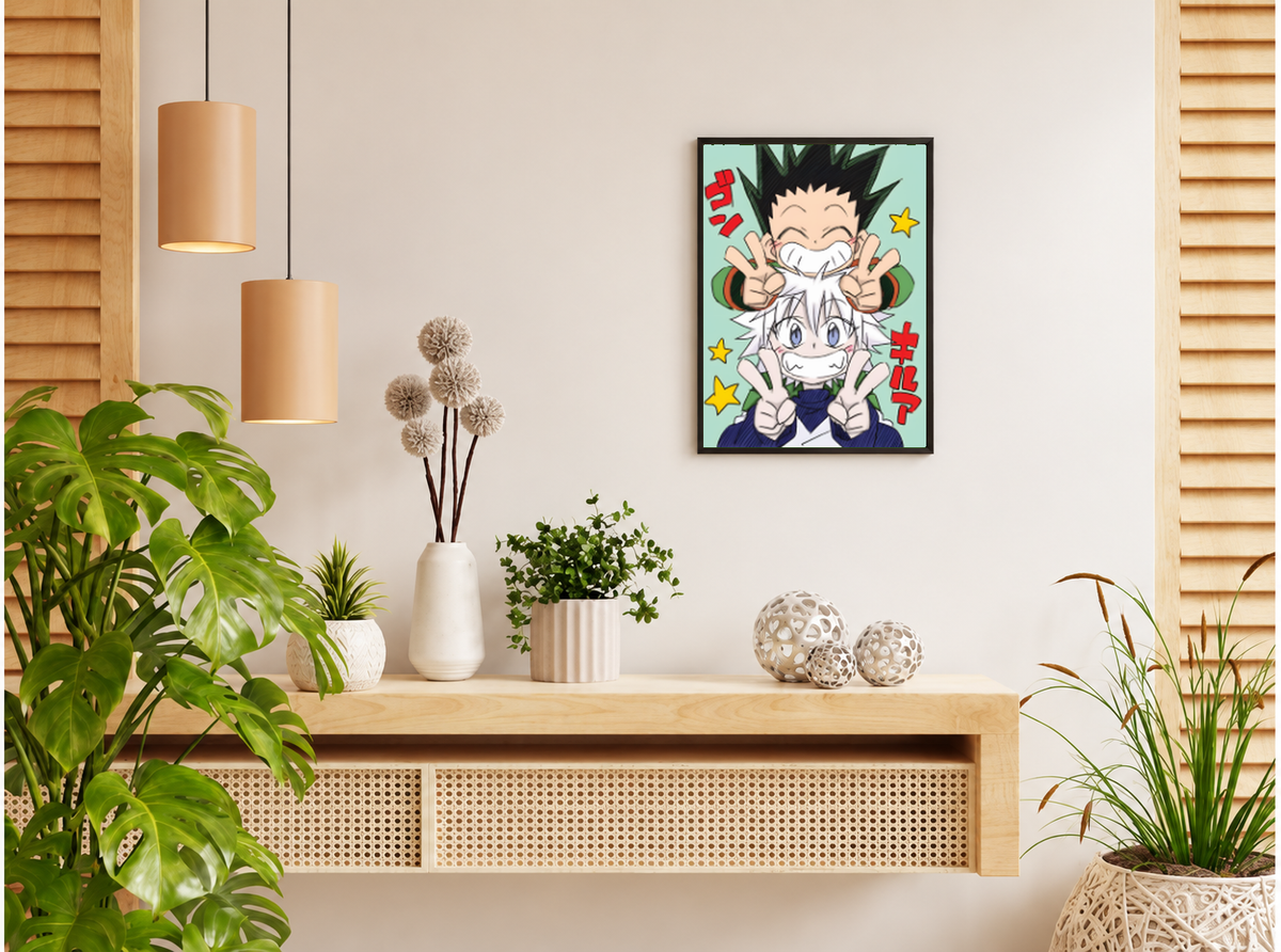 بوستر Hunter x Hunter بفريم أسود من T33