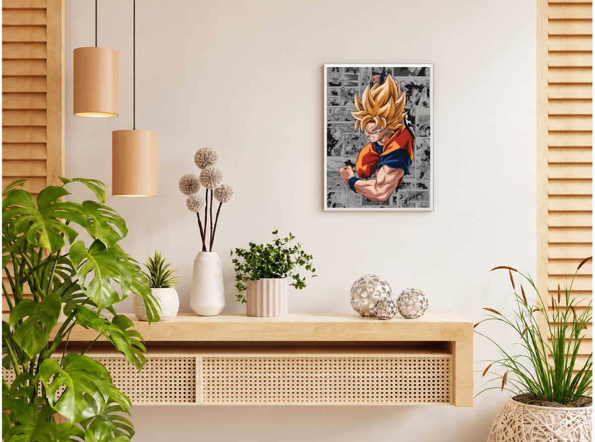 بوستر Dragon ball 3 بفريم أبيض من T33