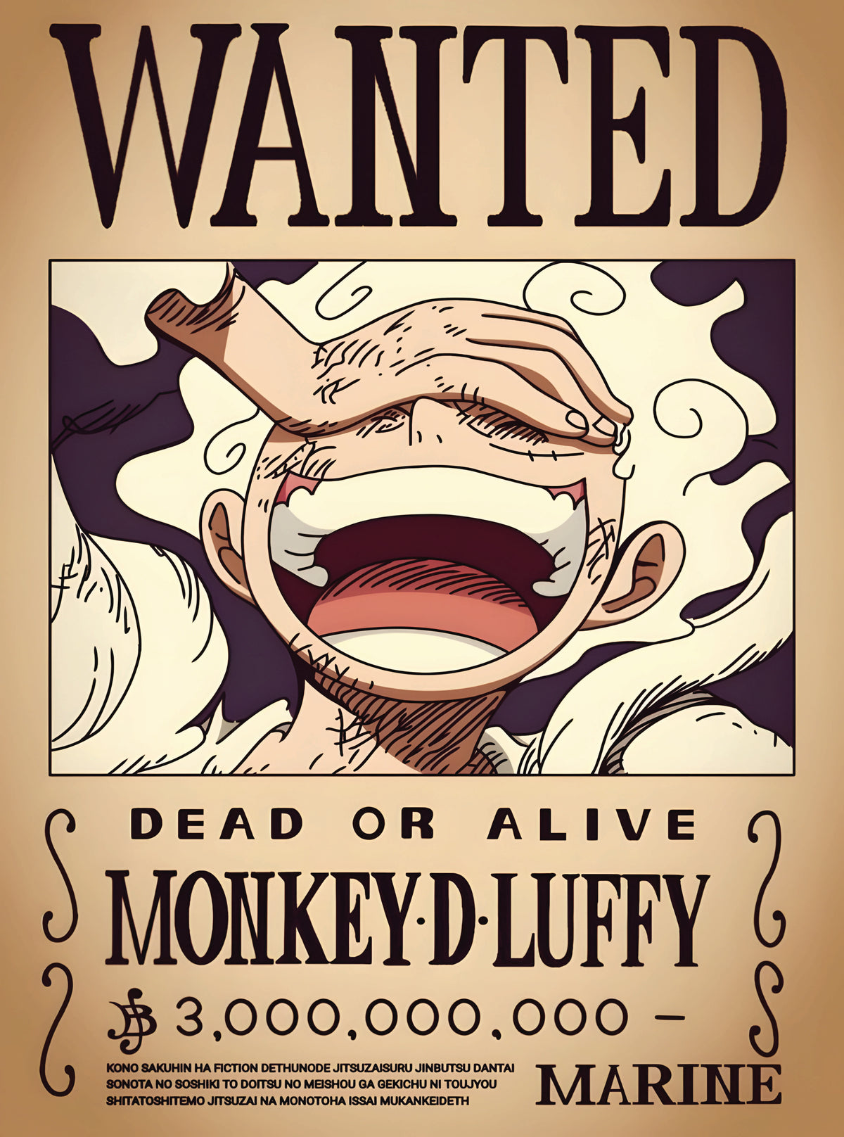 بوستر Luffy wanted - تصميم الطباعة من T33