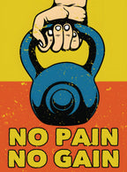 بوستر No pain no gain - تصميم الطباعة من T33