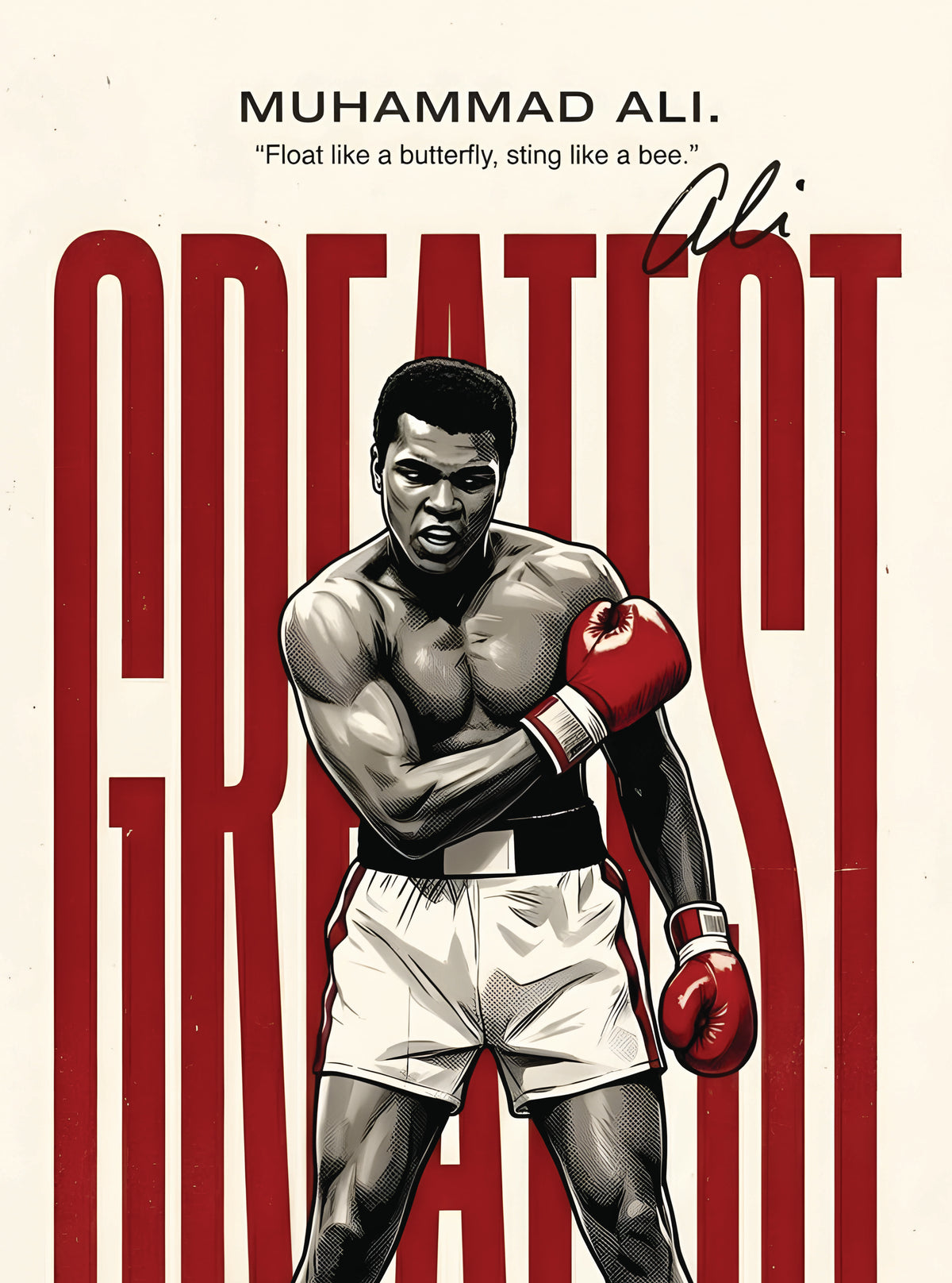 بوستر Muhammad Ali - تصميم الطباعة من T33