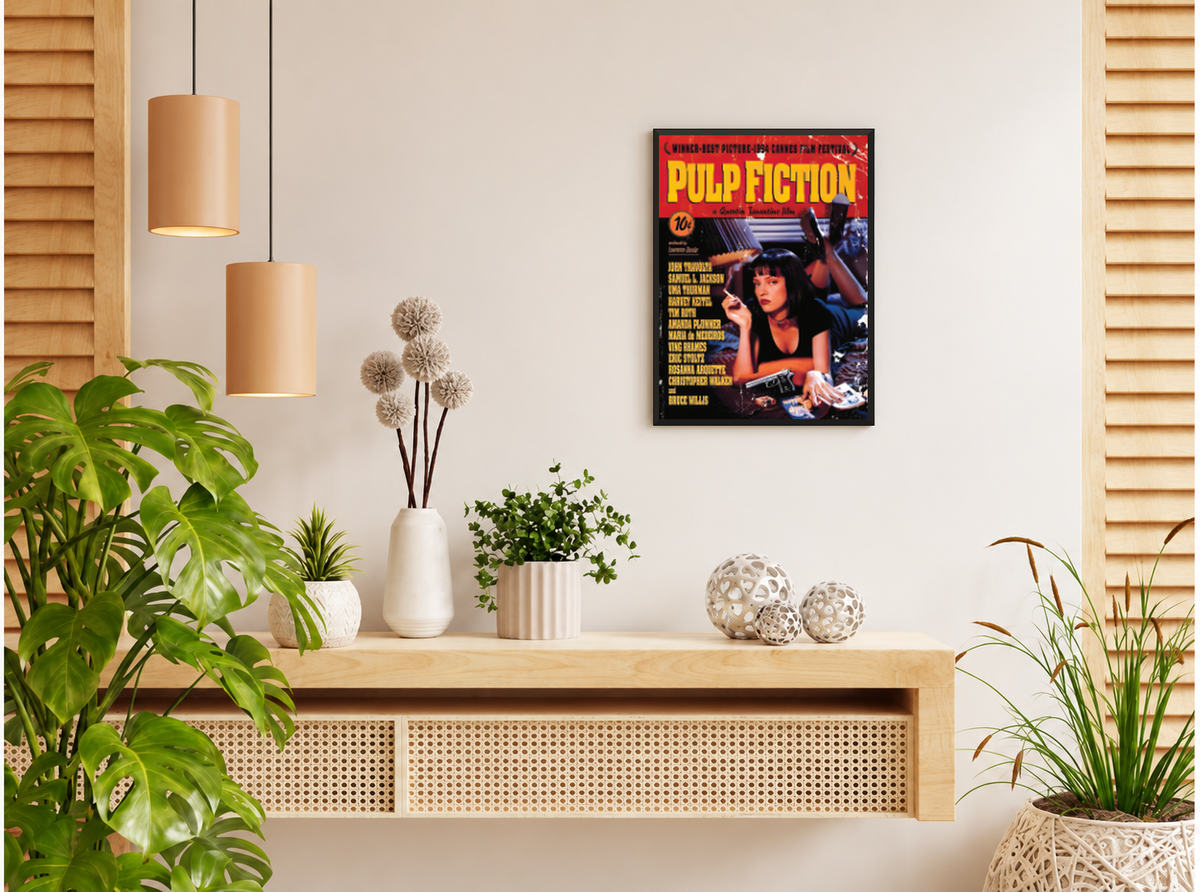 بوستر Pulp Fiction 2 بفريم أسود من T33