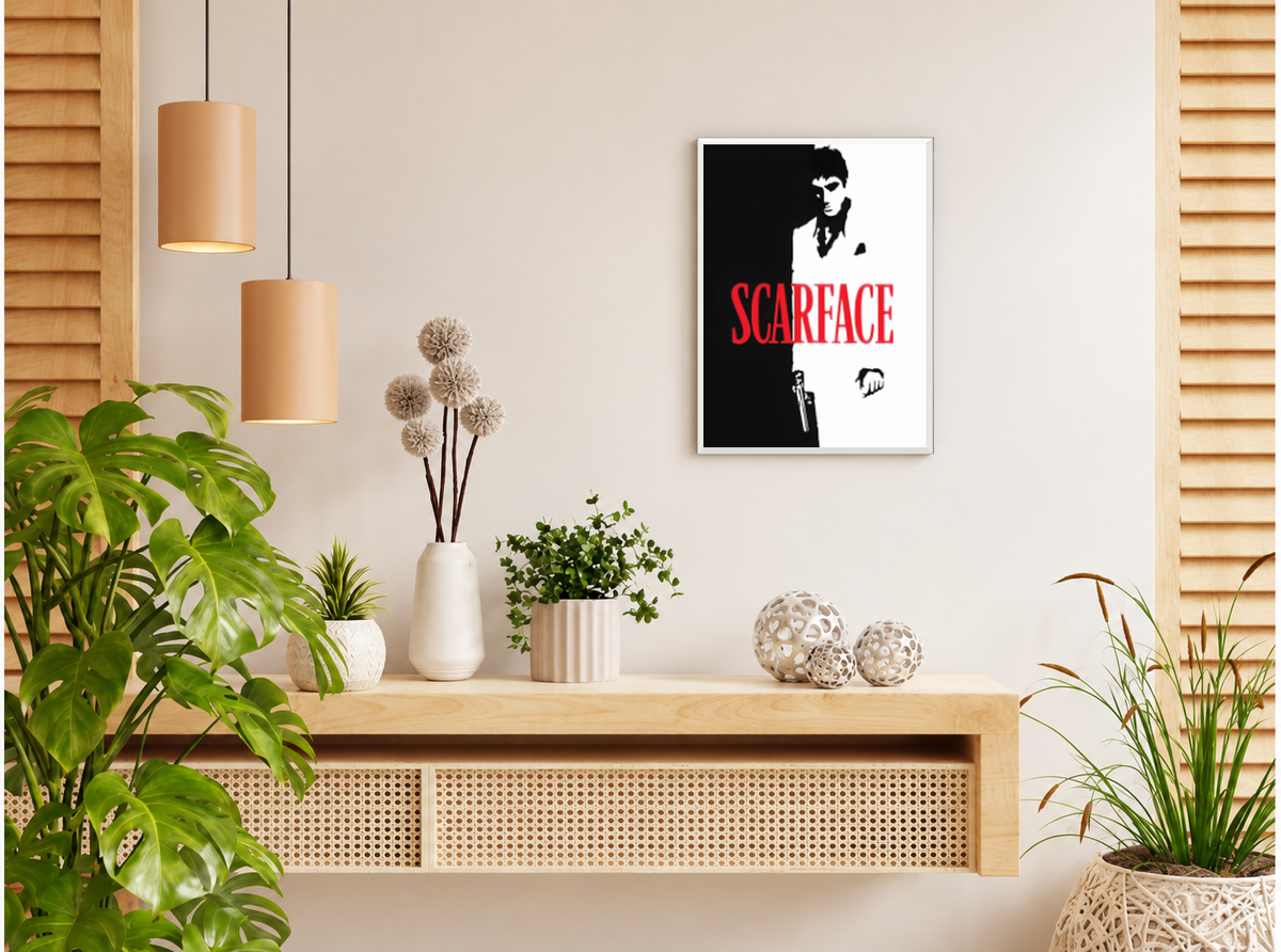 بوستر Scarface 3 بفريم أبيض من T33