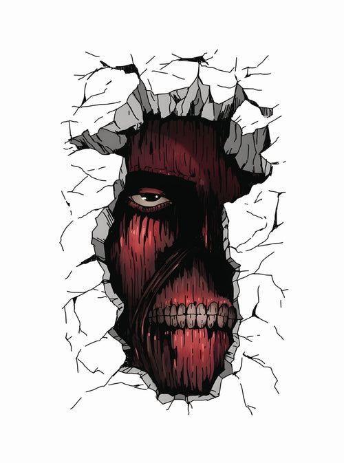 بوستر Attack on titan - تصميم الطباعة من T33
