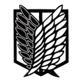 ستيكر فينيل Survey corps logo أبيض وأسود من T33