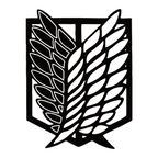 ستيكر فينيل Survey corps logo أبيض وأسود من T33