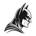 ستيكر فينيل Bat man أبيض وأسود 1 من T33