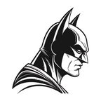 ستيكر فينيل Bat man أبيض وأسود 1 من T33