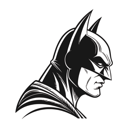 ستيكر فينيل Bat man أبيض وأسود 1 من T33