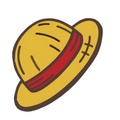 ستيكر فينيل Straw hat من T33