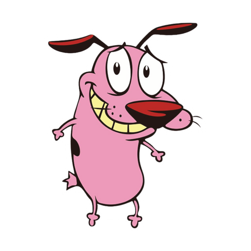 ستيكر فينيل Courage the cowardly dog من T33