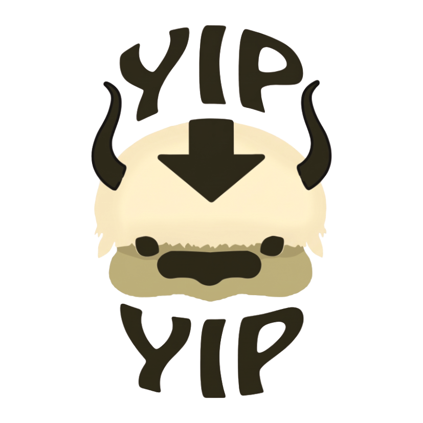 ستيكر فينيل Apa Yip Yip من T33