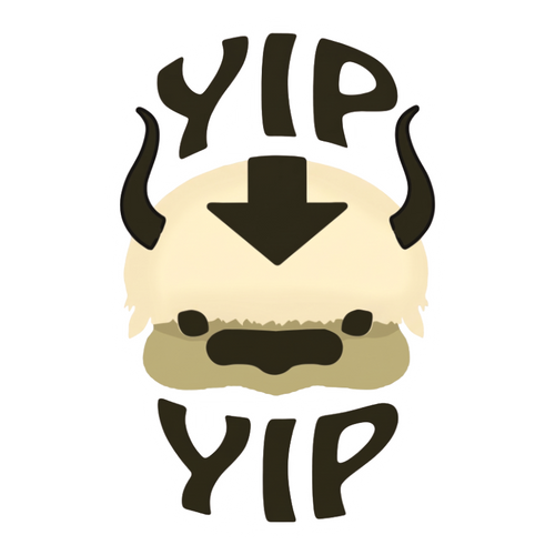 ستيكر فينيل Apa Yip Yip من T33