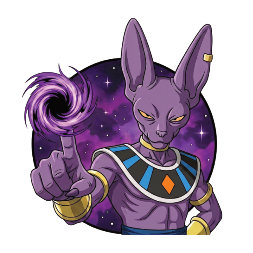 ستيكر فينيل Lord Beerus من T33