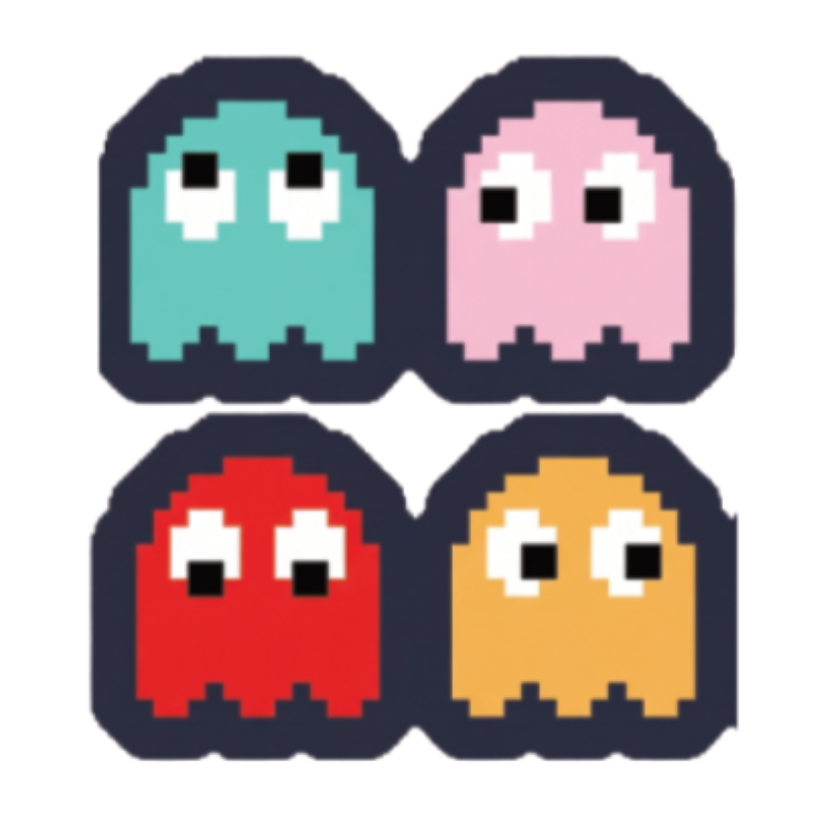 ستيكر فينيل Pac man ghosts من T33