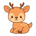 ستيكر فينيل Cute gazelle من T33