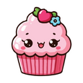 ستيكر فينيل Cute cup cake من T33