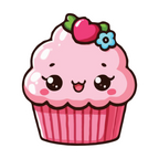 ستيكر فينيل Cute cup cake من T33